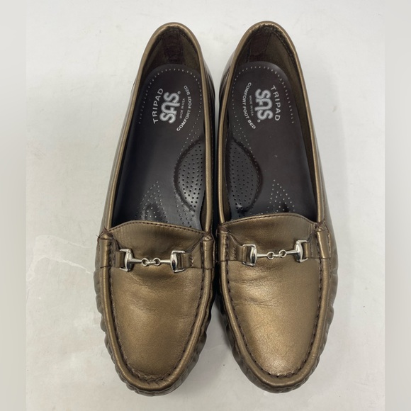 Women's SAS Metro Slip On Loafer Horse Bit Size 8M Bronze - Picture 4 of 4